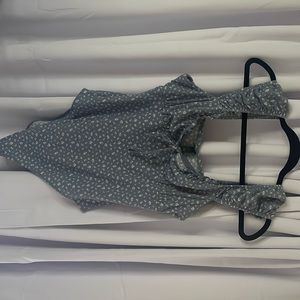 Bodysuit light blue flower top